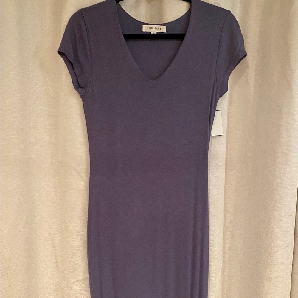 New V-Neck Midi Dress